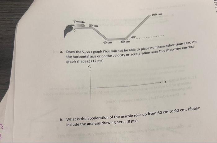 a . Draw the V x vs t graph ( You will not be