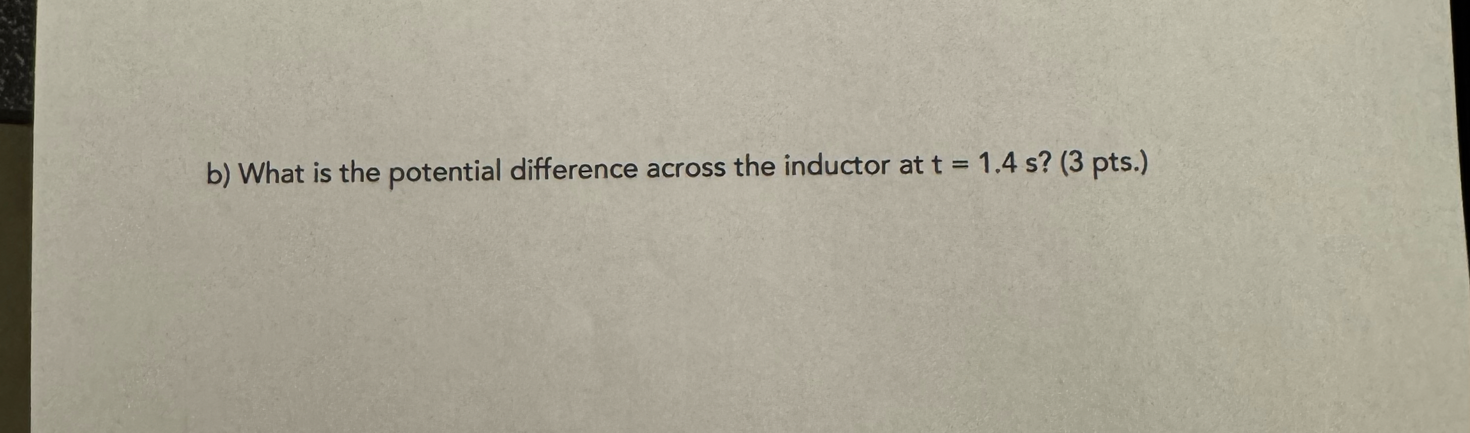 b ) What is the potential difference across the