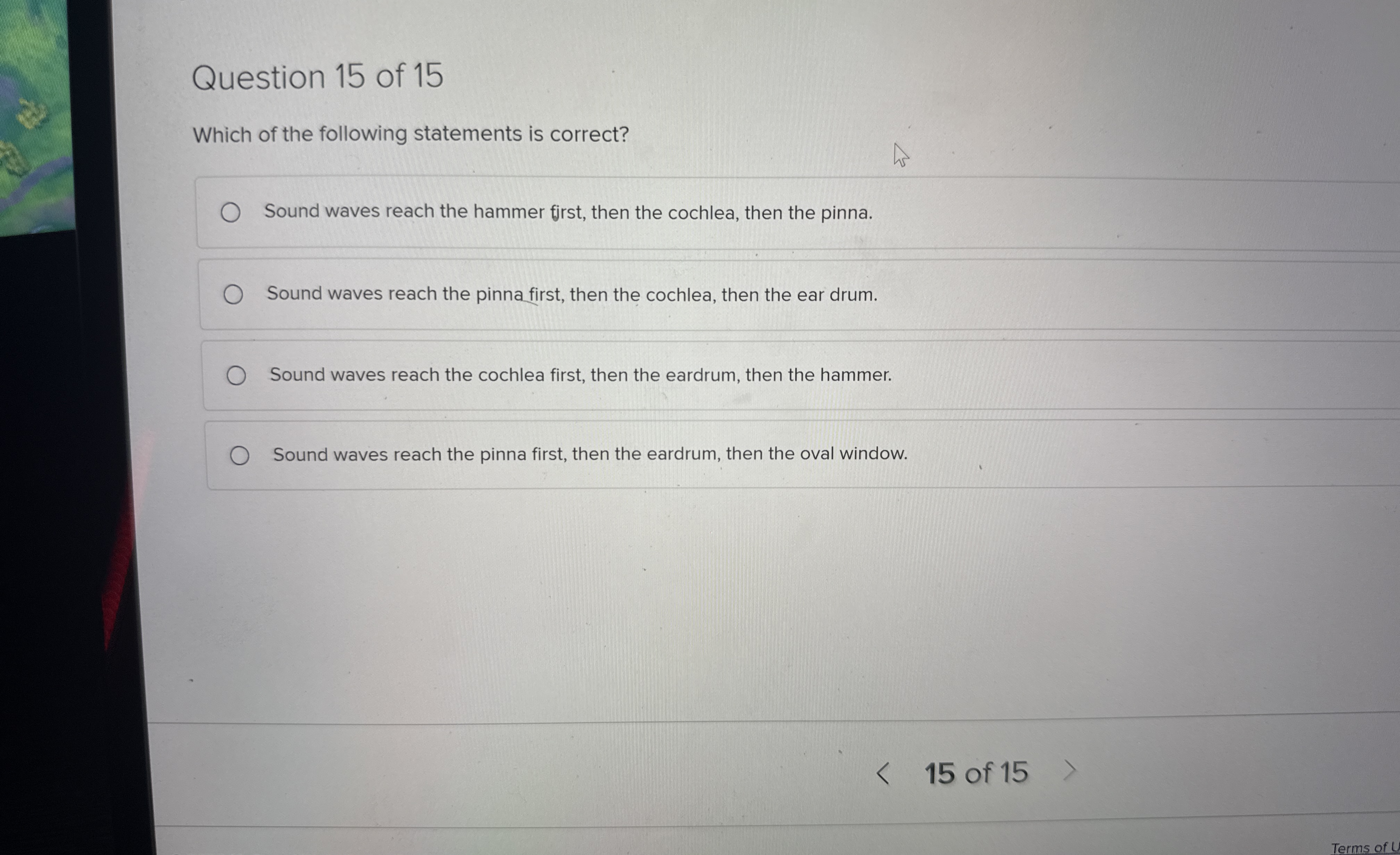 Question 1 5 of 1 5 Which of the following
