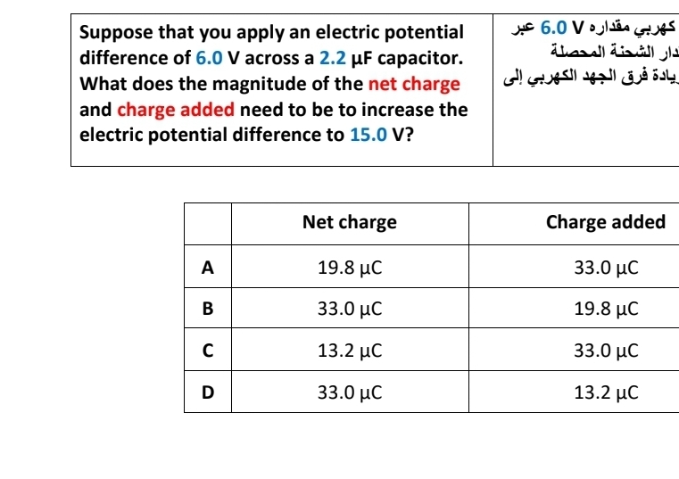 \ table [ [ Suppose that you apply an electric