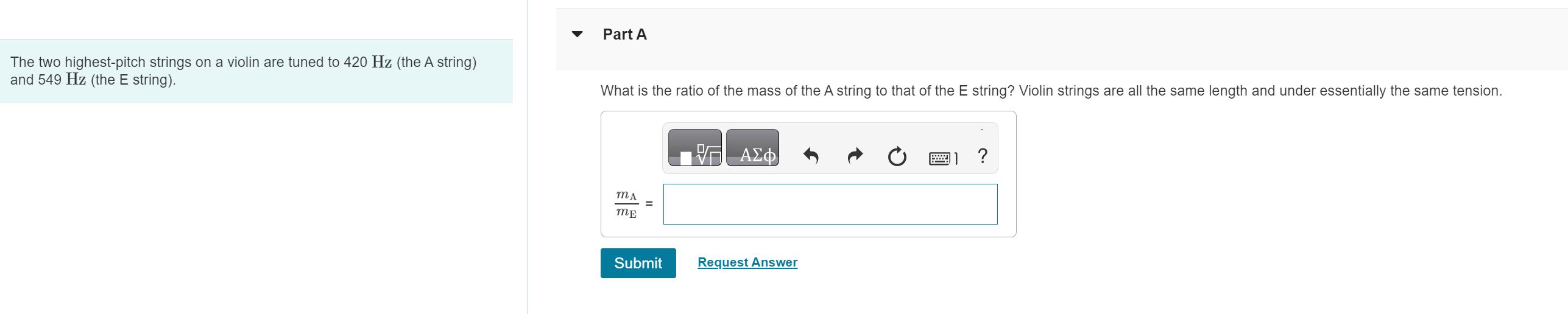 The two highest - pitch strings on a violin are