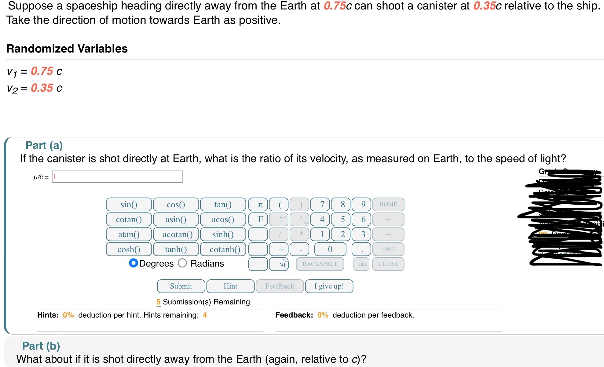 Suppose a spaceship heading directly away from