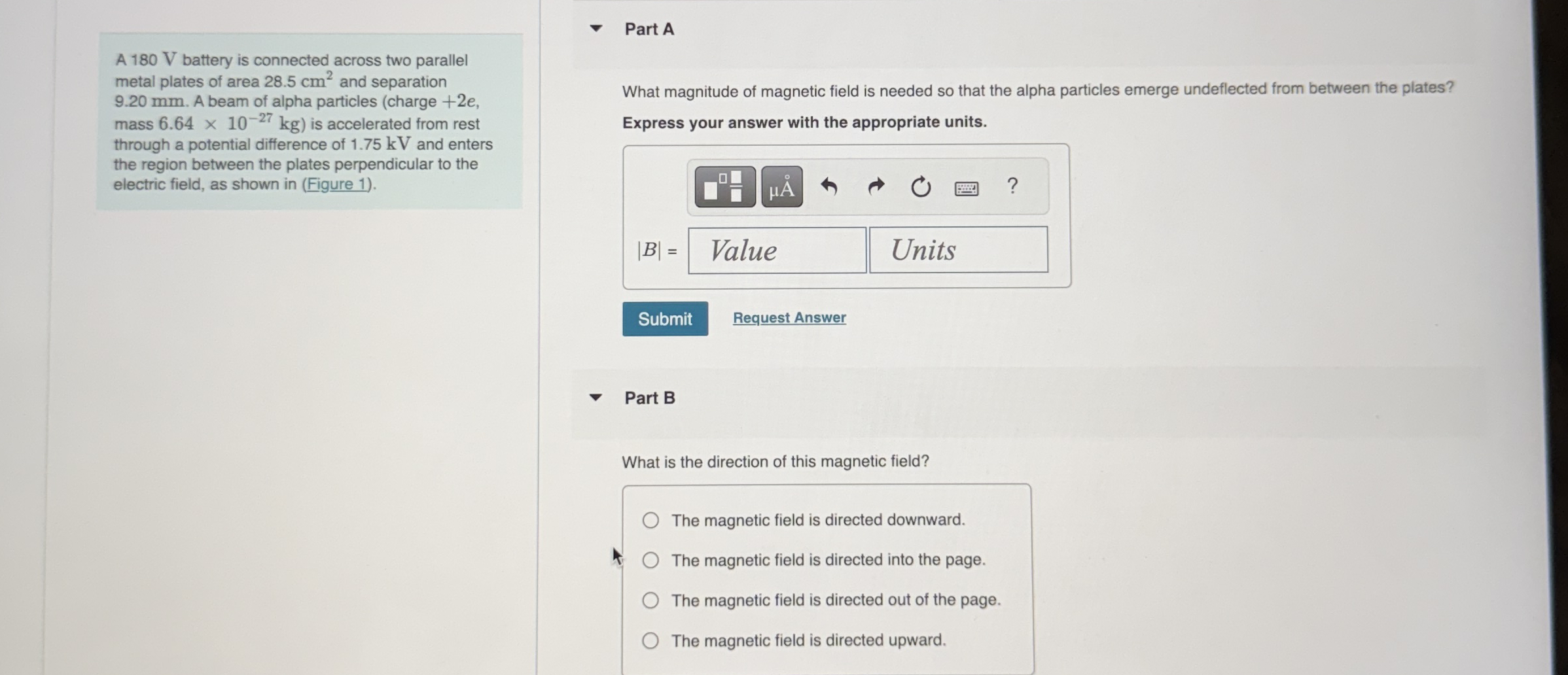 A 1 8 0 V battery is connected across two