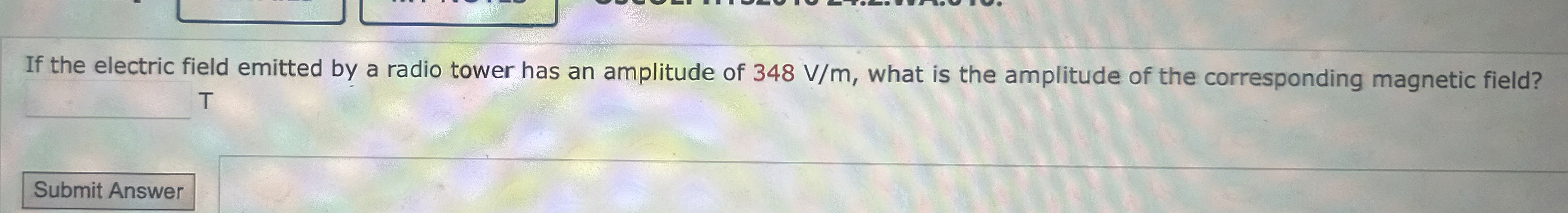 If the electric field emitted by a radio tower