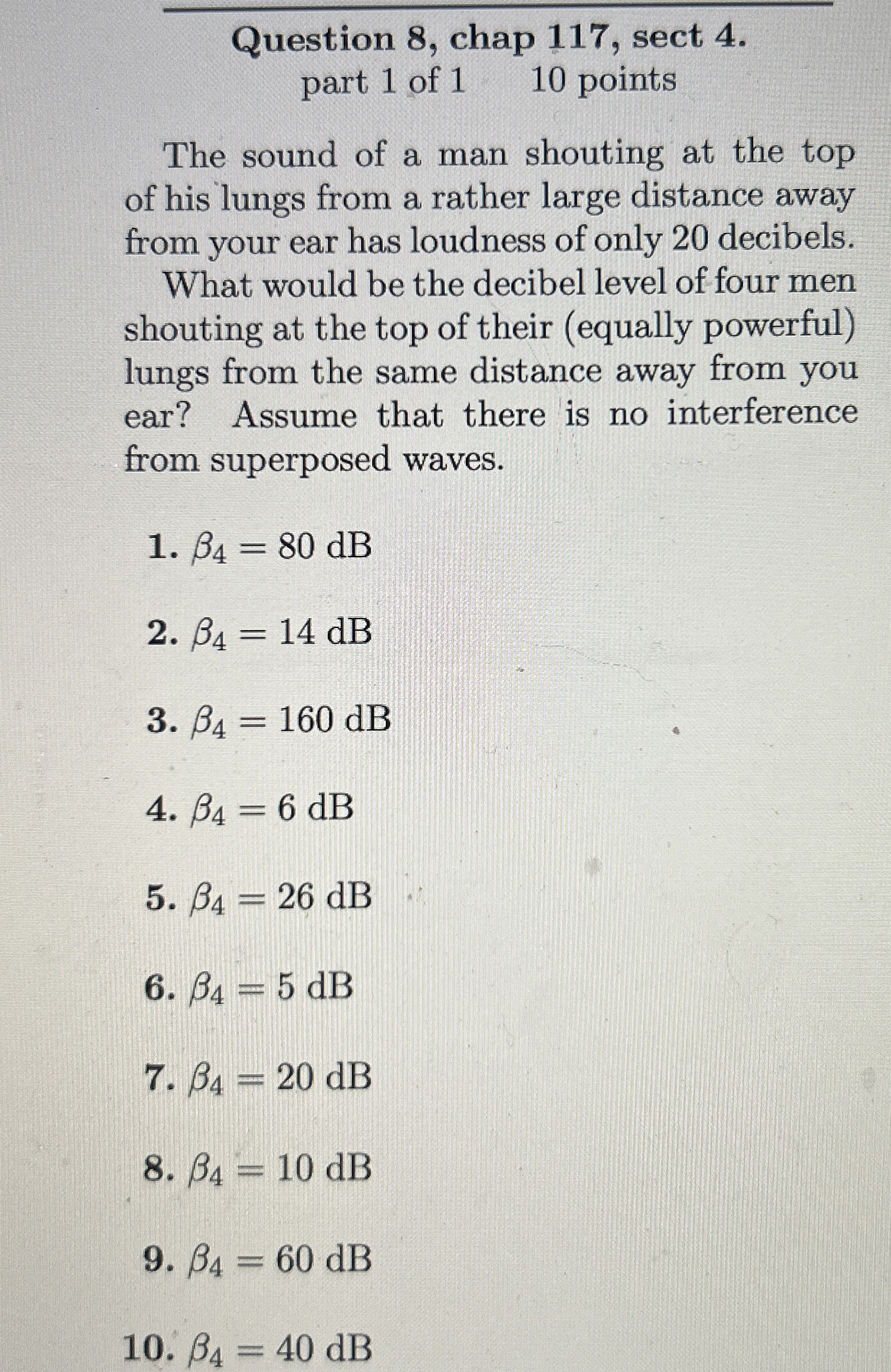 Question 8 , chap 1 1 7 , sect 4 . part 1 of 1 1