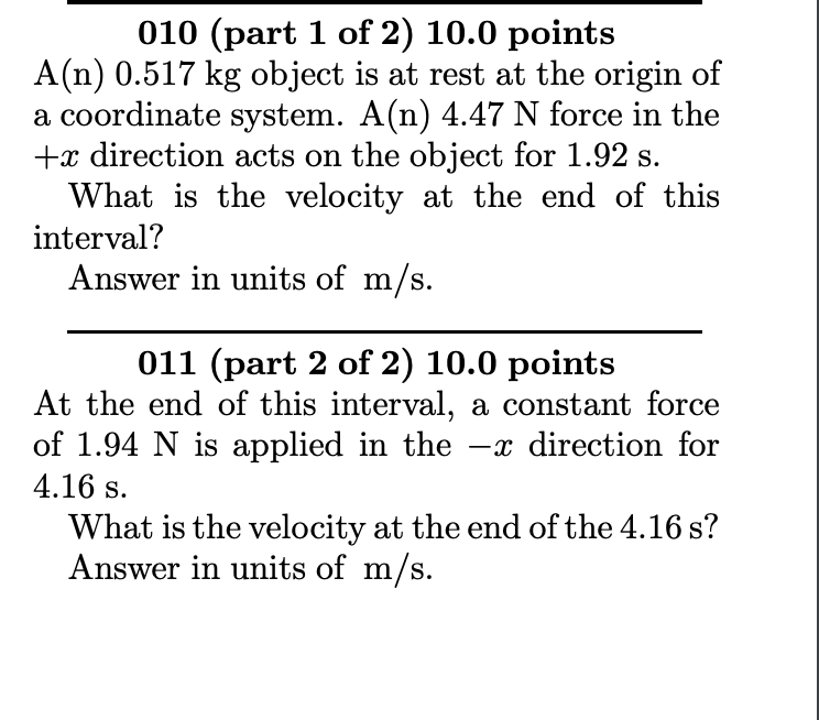 0 1 0 ( part 1 of 2 ) 1 0 . 0 points \ ( \ mathrm