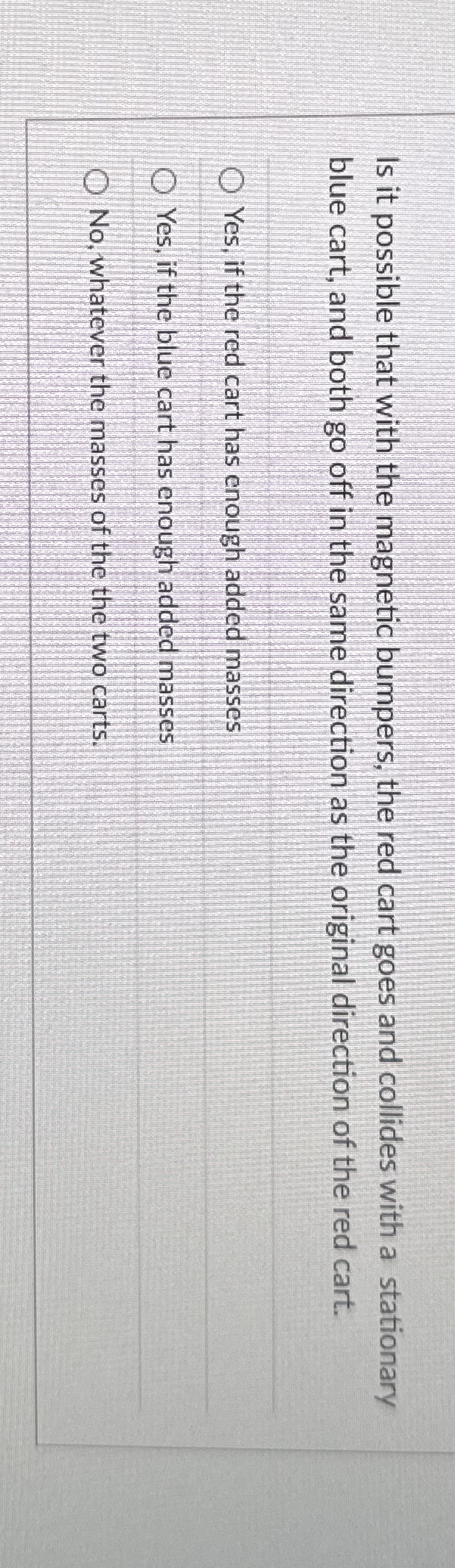 Is it possible that with the magnetic bumpers,