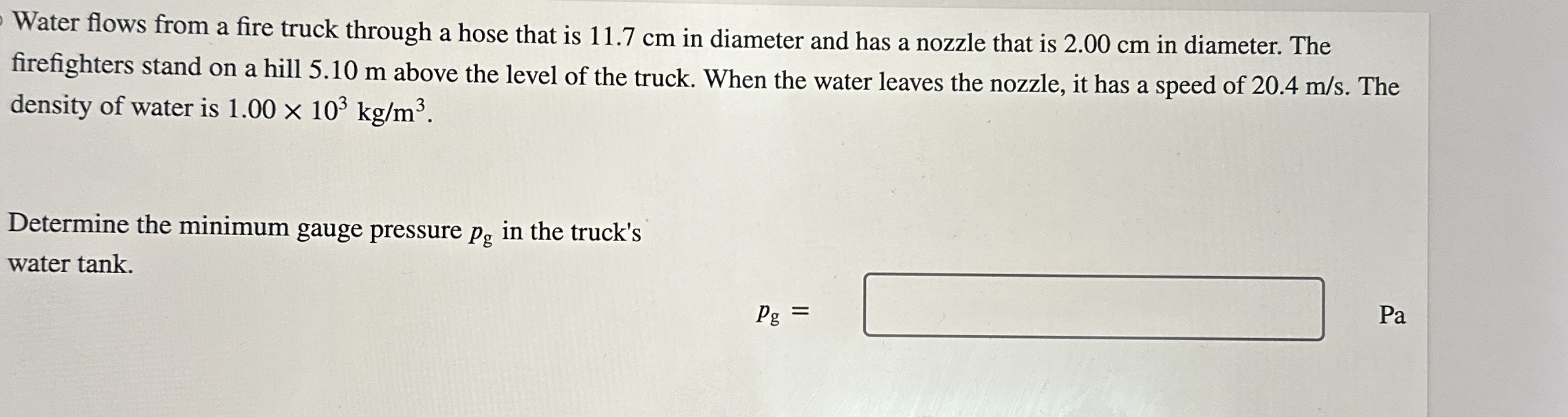 Water flows from a fire truck through a hose that