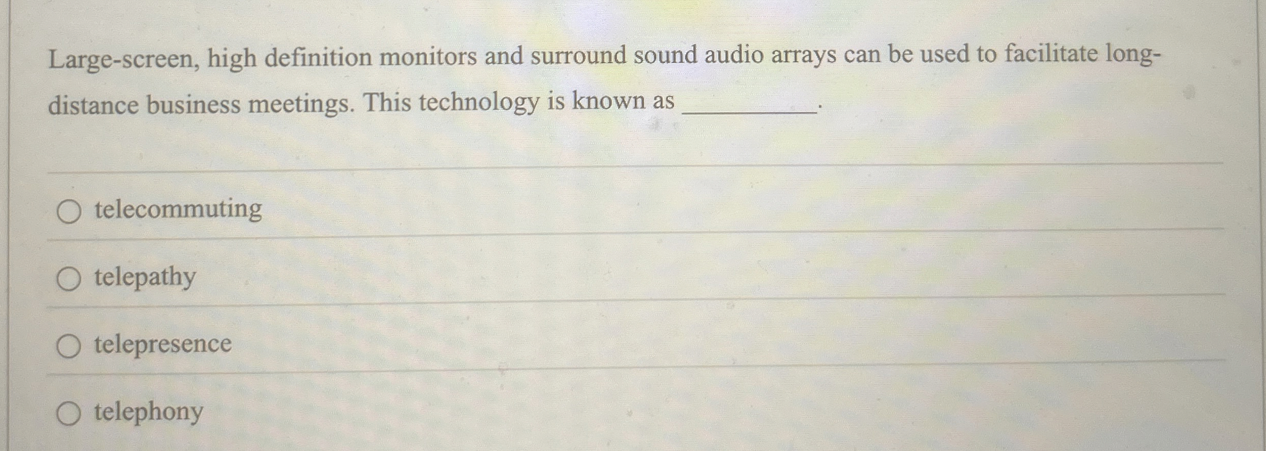 Large - screen, high definition monitors and