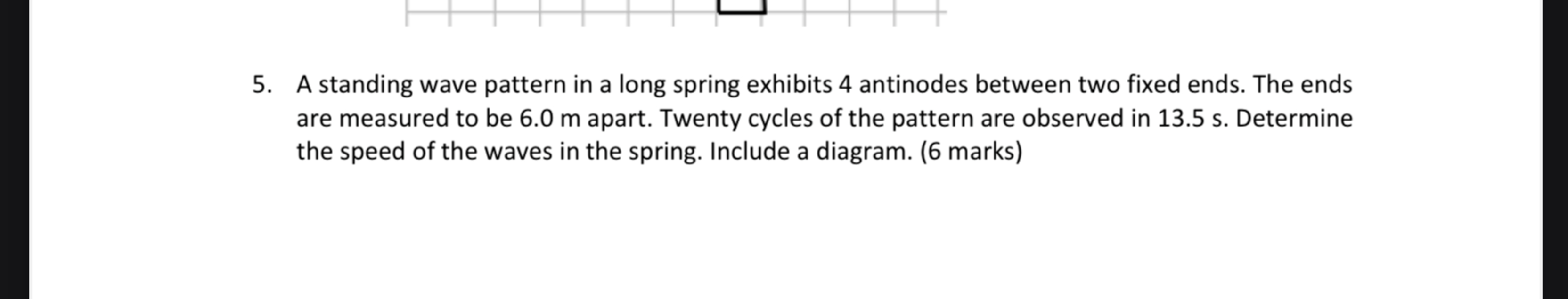 5 . A standing wave pattern in a long spring