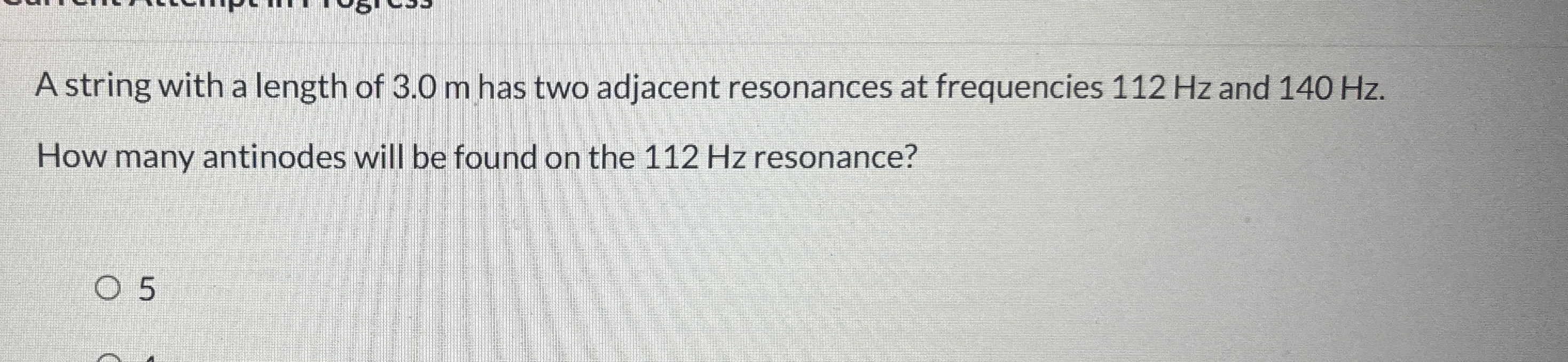 A string with a length of 3 . 0 m has two