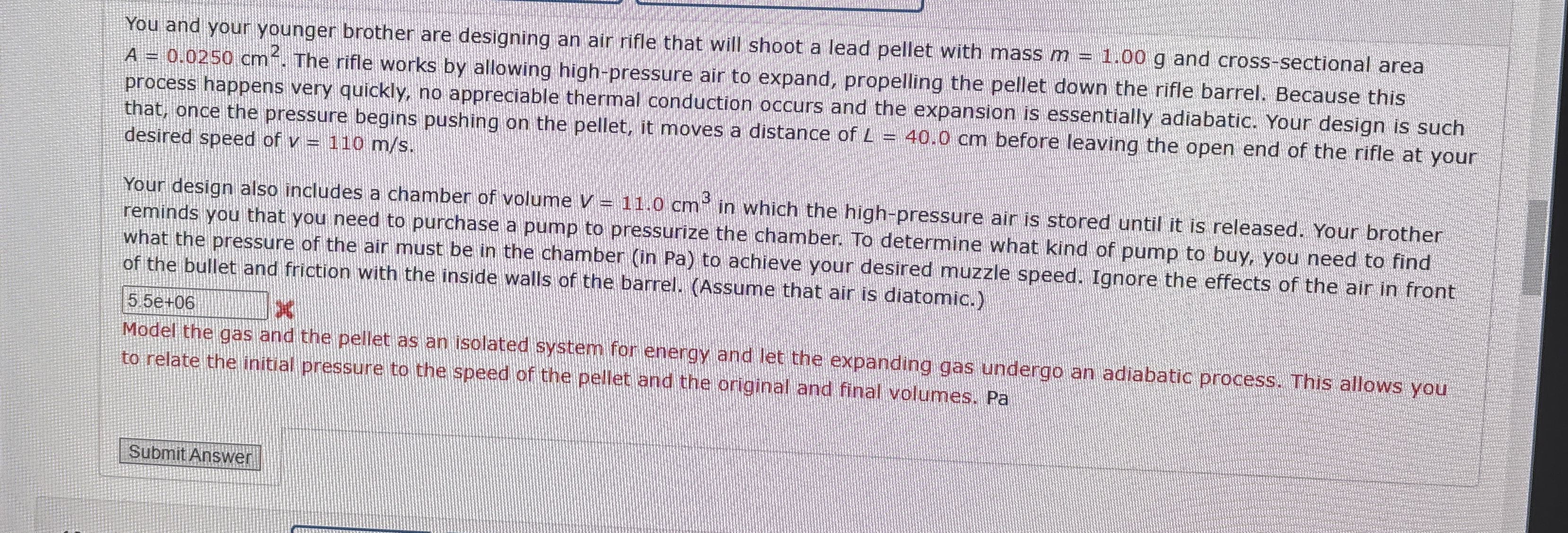 You and your younger brother are designing an air