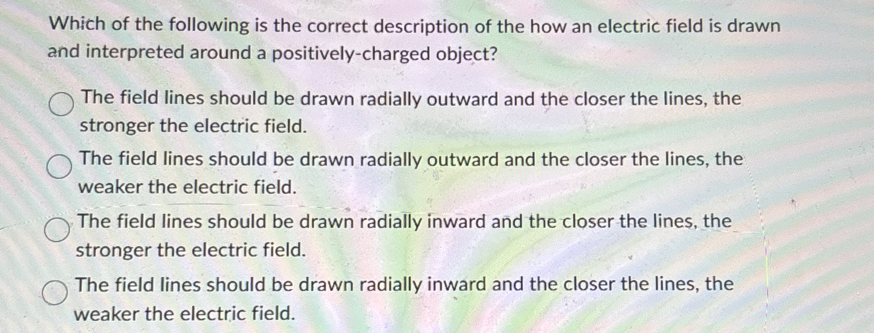 Which of the following is the correct description