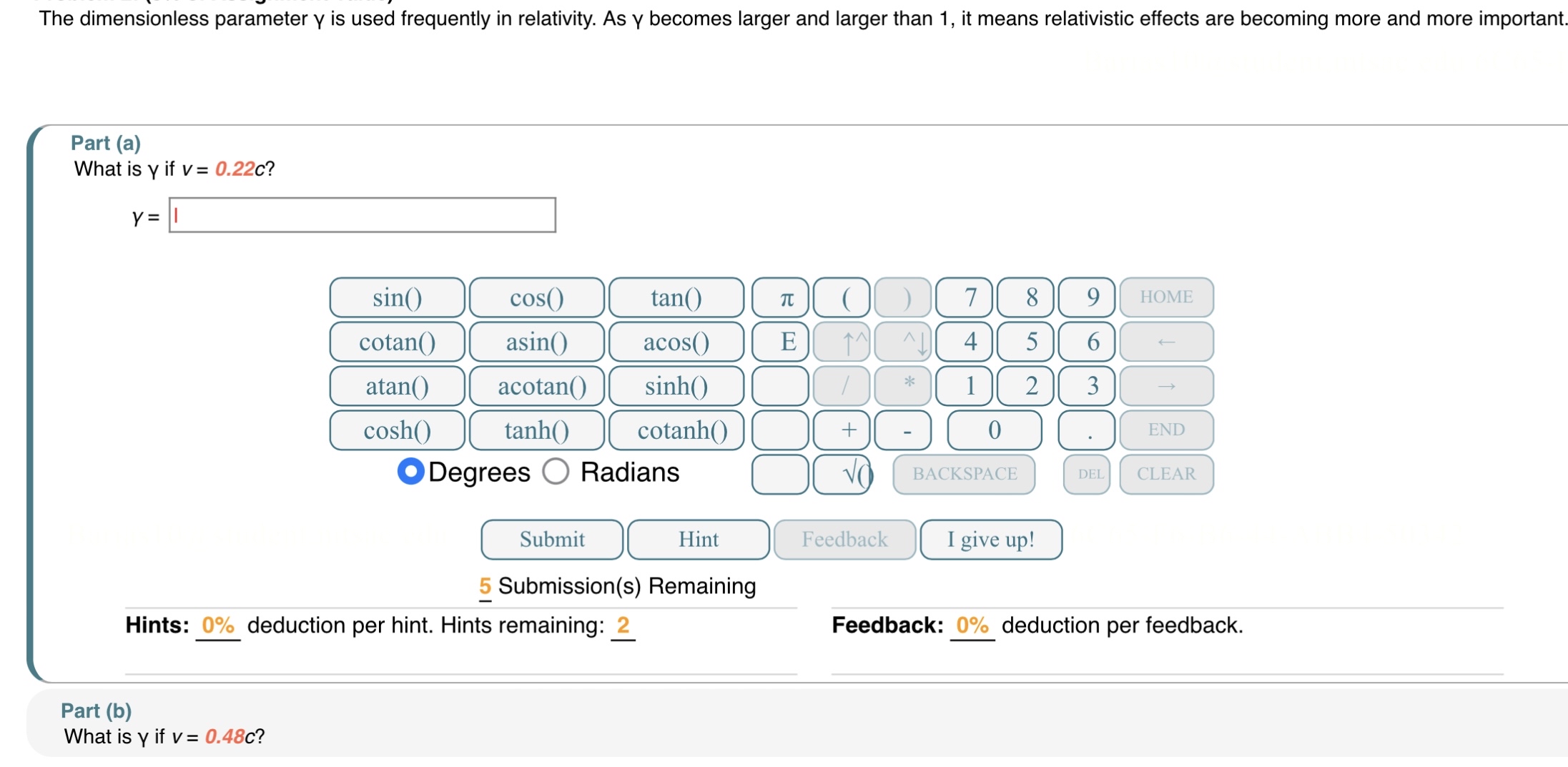 The dimensionless parameter is used frequently in