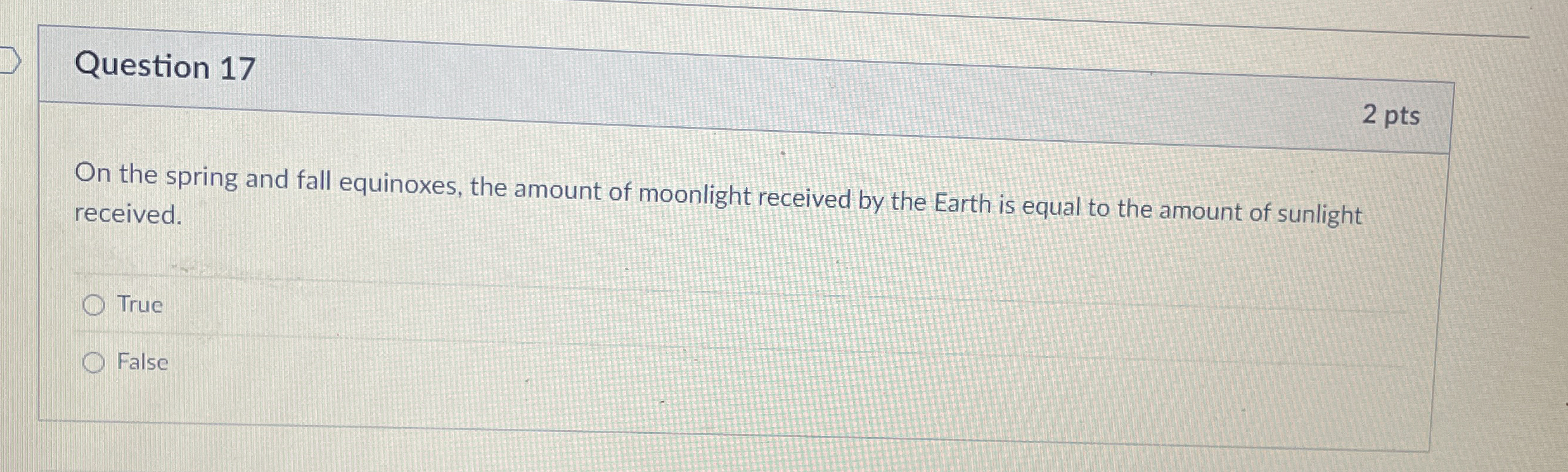 Question 1 7 2 pts On the spring and fall