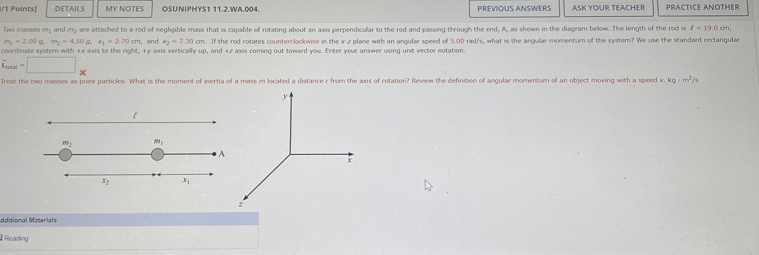 1 1 Points ] OSUNIPHYS 1 1 1 . 2 . WA . 0 0 4 .