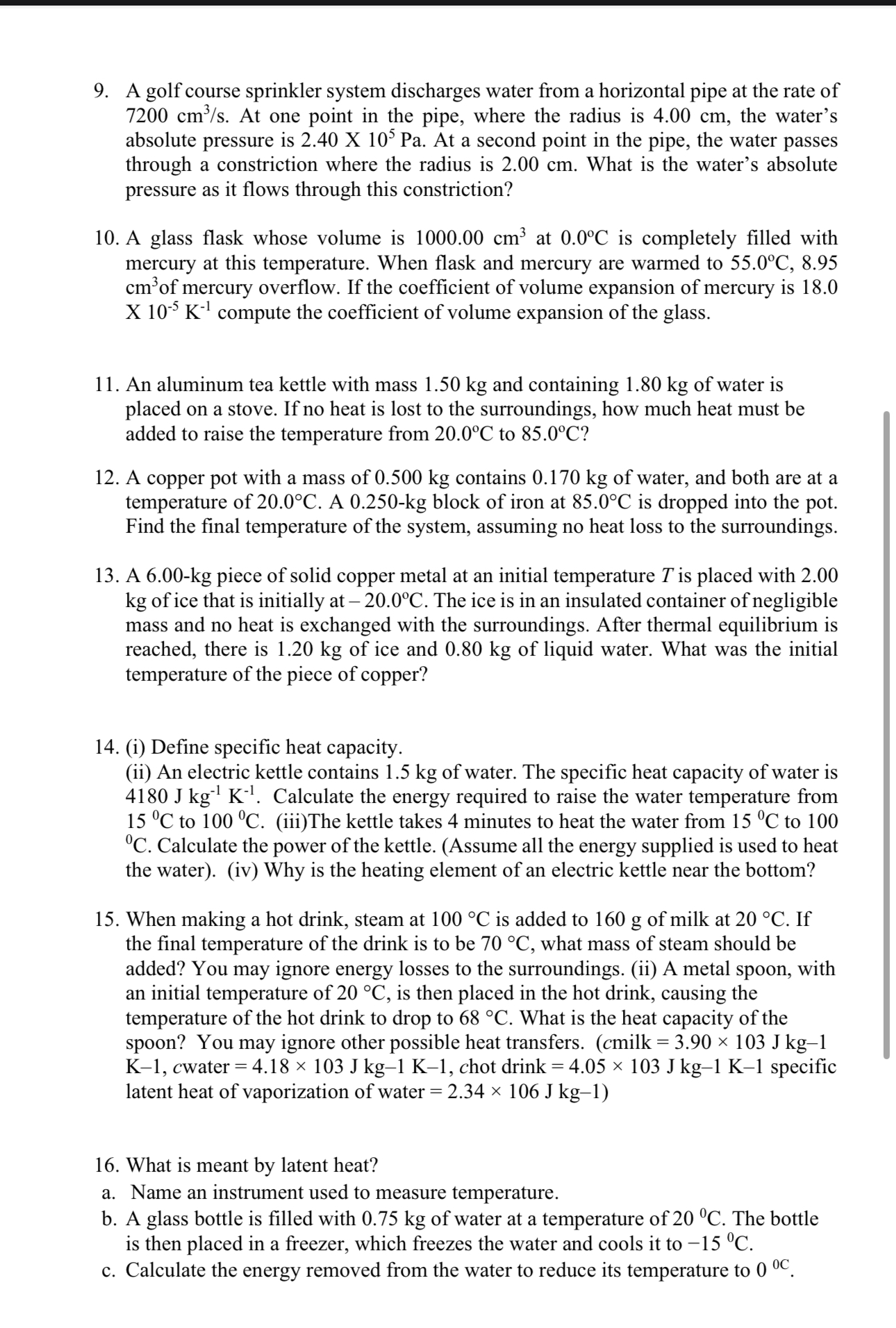 A golf course sprinkler system discharges water