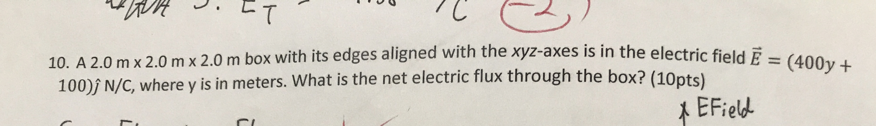 A 2 . 0 m 2 . 0 m 2 . 0 m box with its edges
