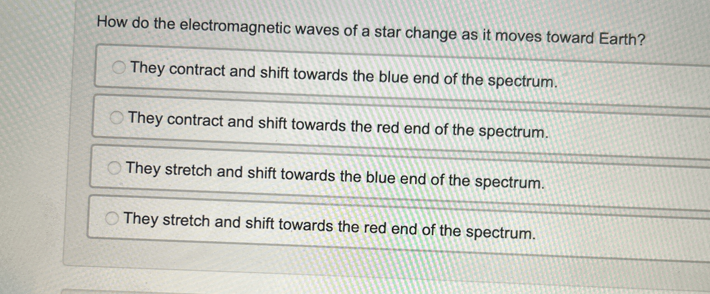 How do the electromagnetic waves of a star change