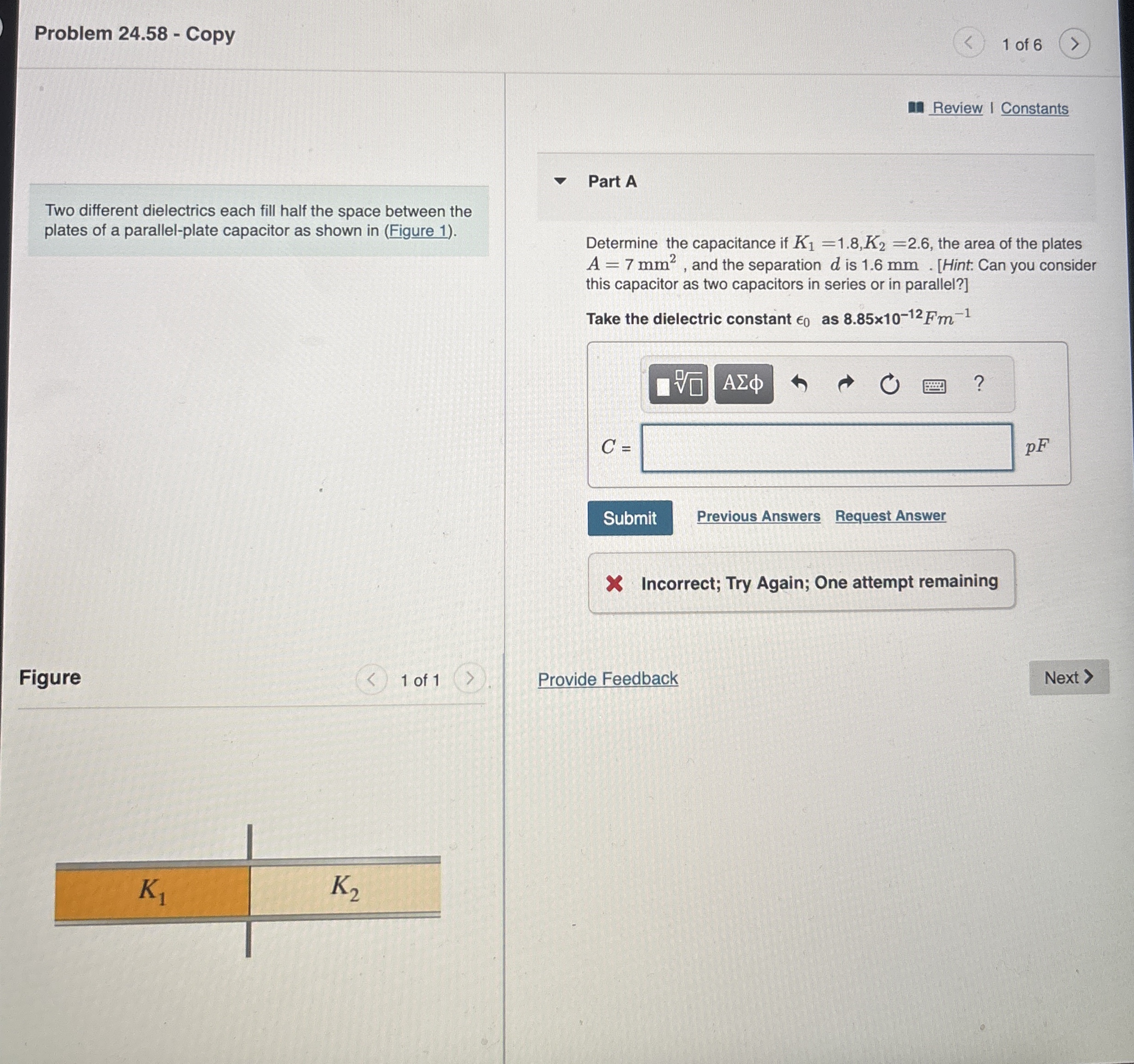 Problem 2 4 . 5 8 - Copy 1 of 6 Review I