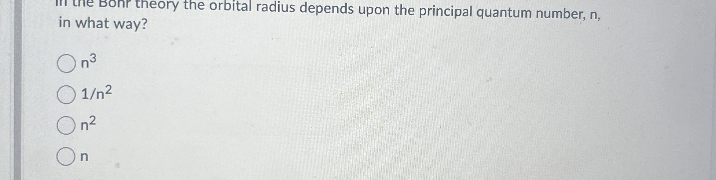 theory the orbital radius depends upon the