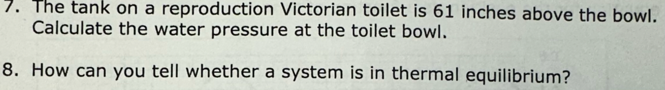 How can you tell whether a system is in thermal