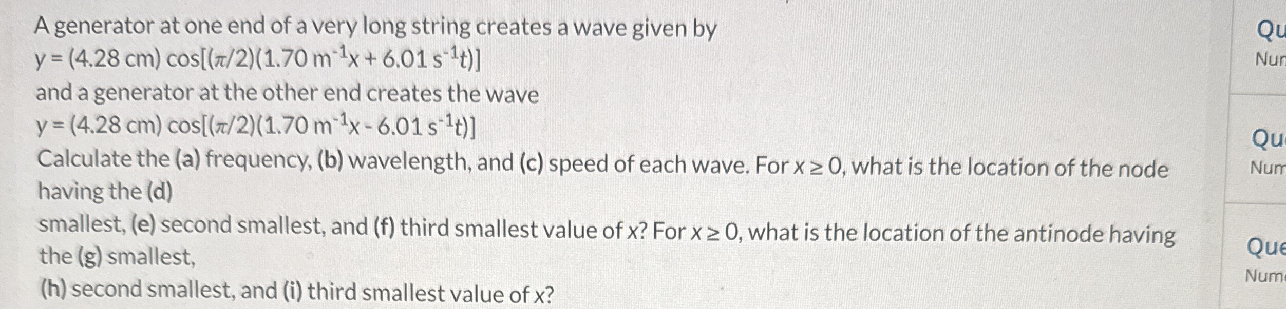 A generator at one end of a very long string