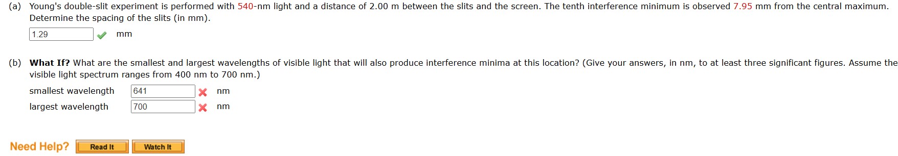 ( a ) Young's double - slit experiment is