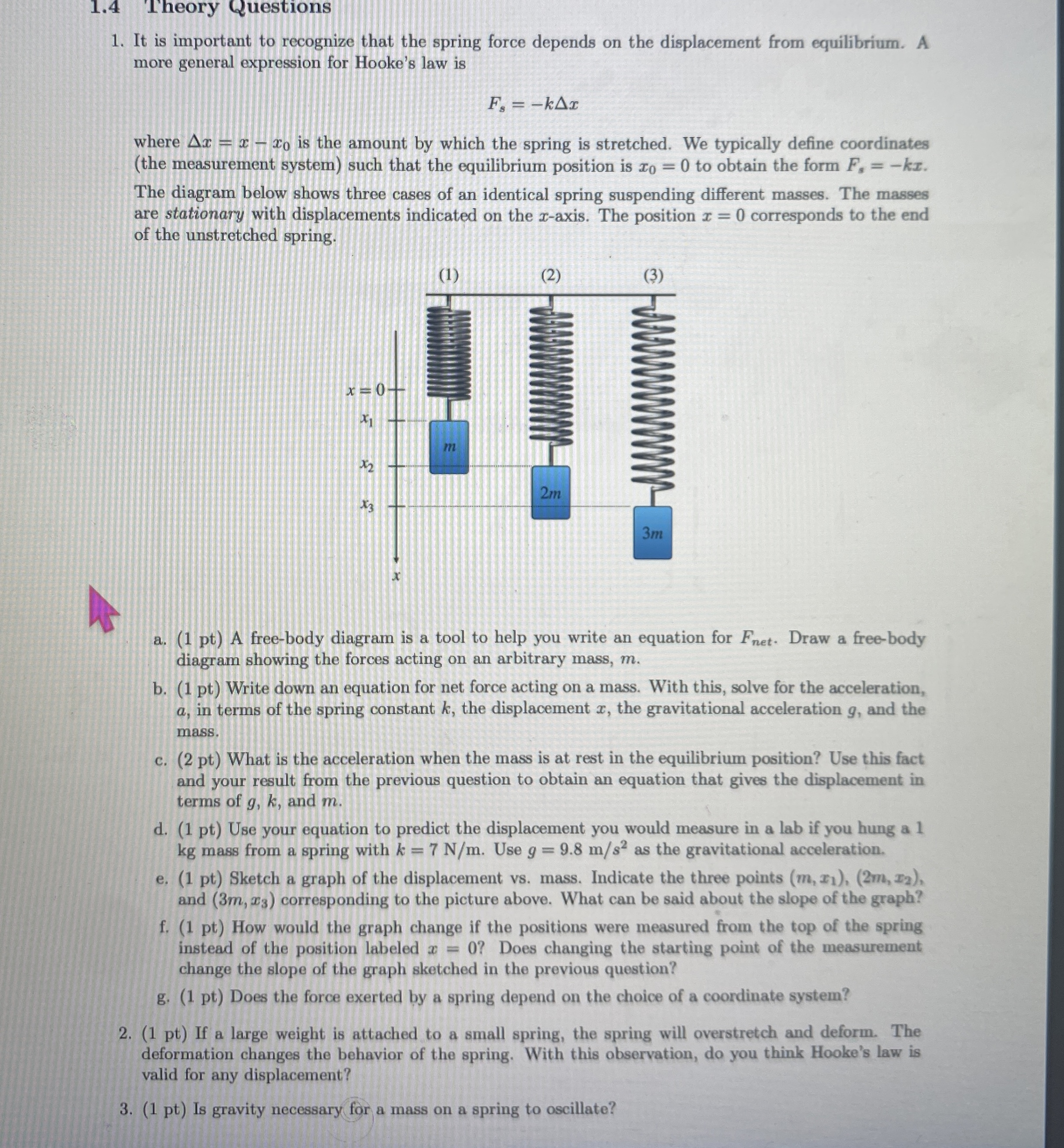 1 . 4 Theory Questions It is important to