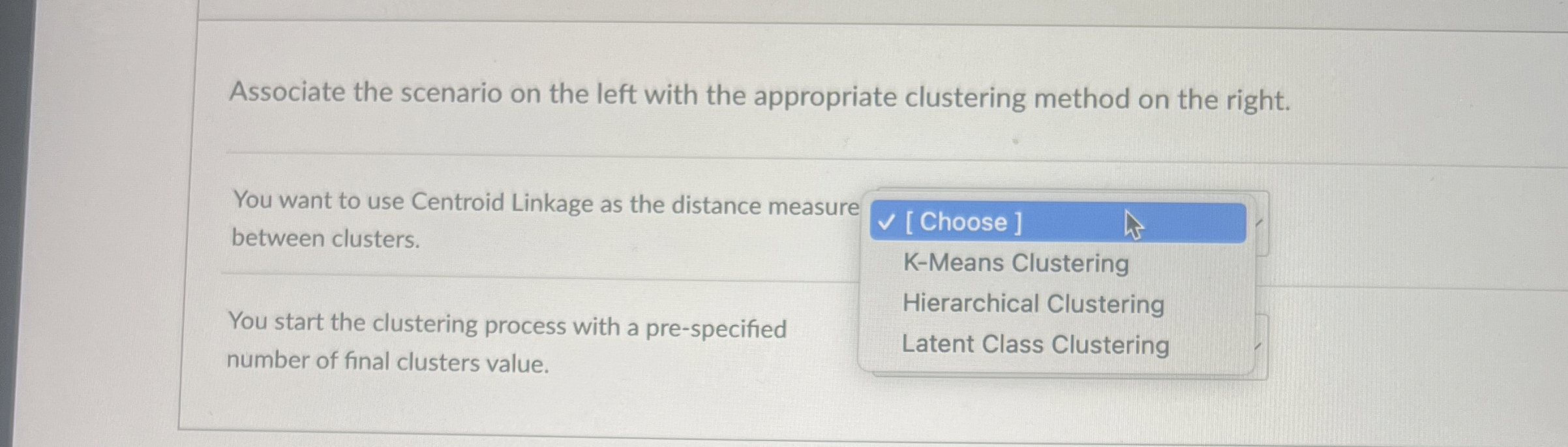 Associate the scenario on the left with the