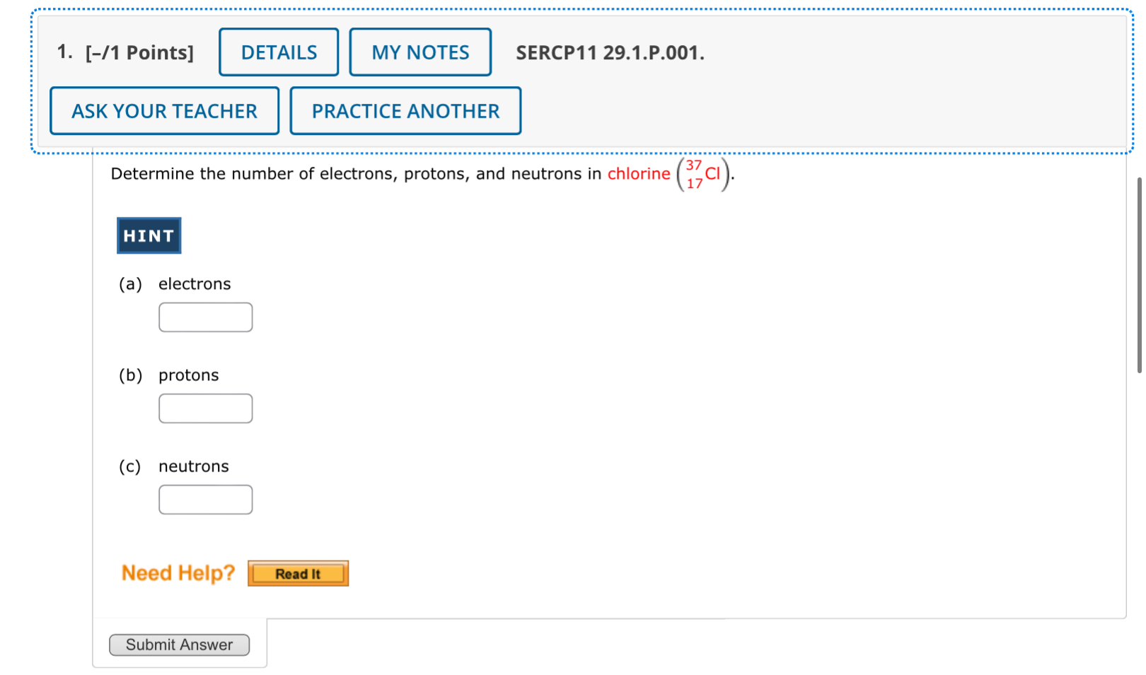 [ - / 1 Points ] SERCP 1 1 2 9 . 1 . P . 0 0 1 .