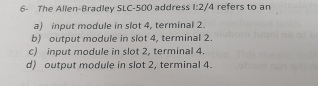 6 - The Allen - Bradley SLC - 5 0 0 address 1 : 2