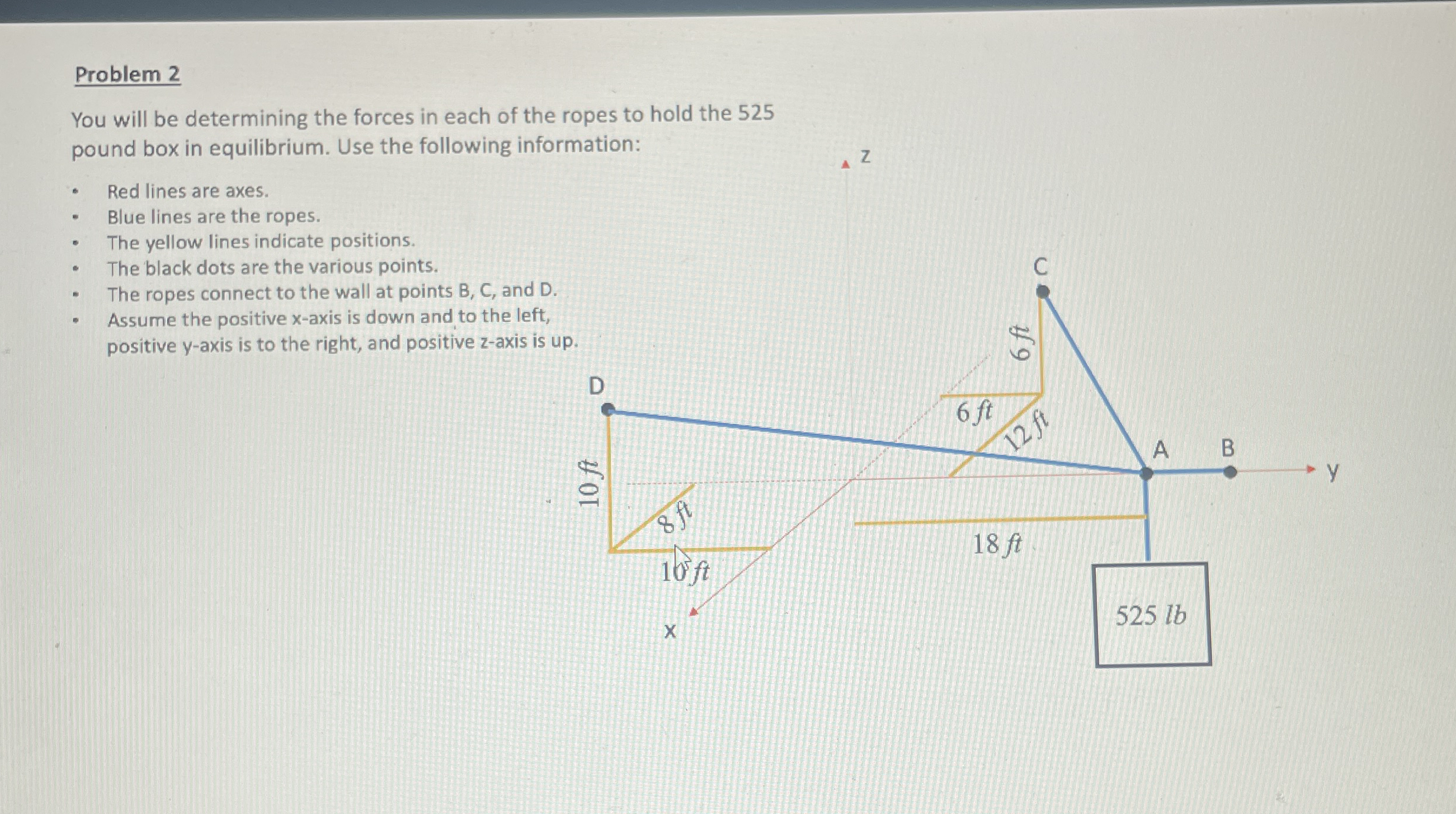 Problem 2 You will be determining the forces in