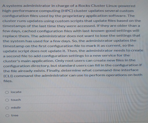 A systems administrator in charge of a Rocks