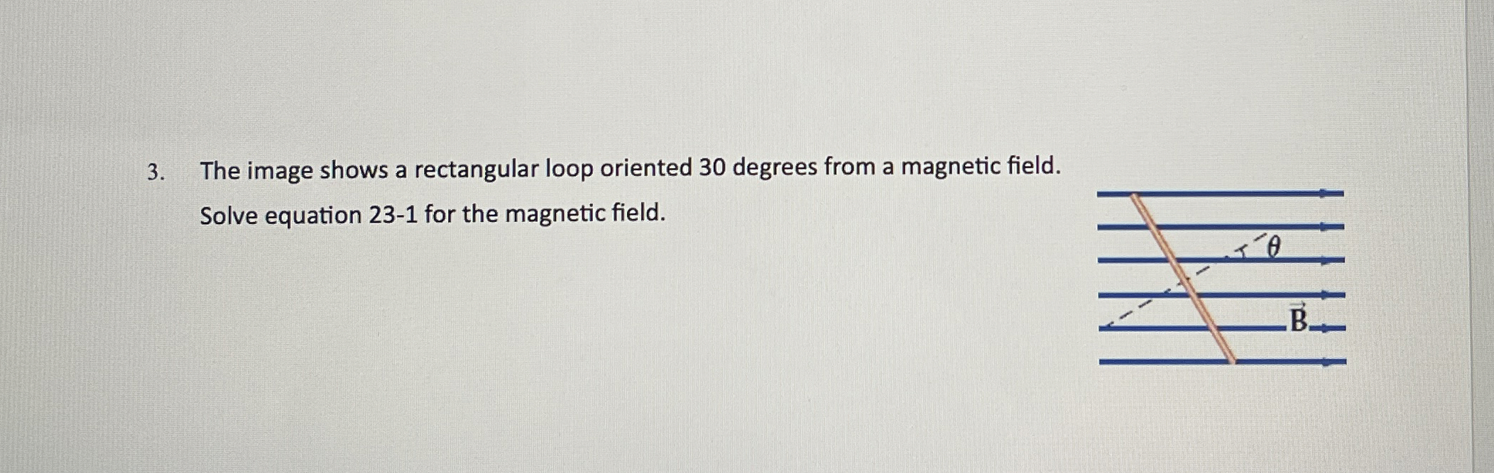 The image shows a rectangular loop oriented 3 0