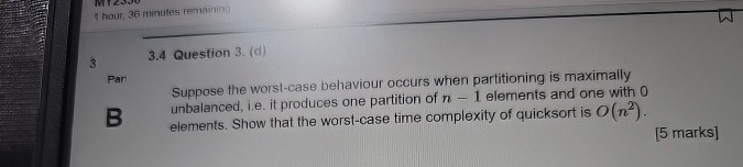 $ hour, 3 6 minutes remainin 3 3 . 4 Question 3 .