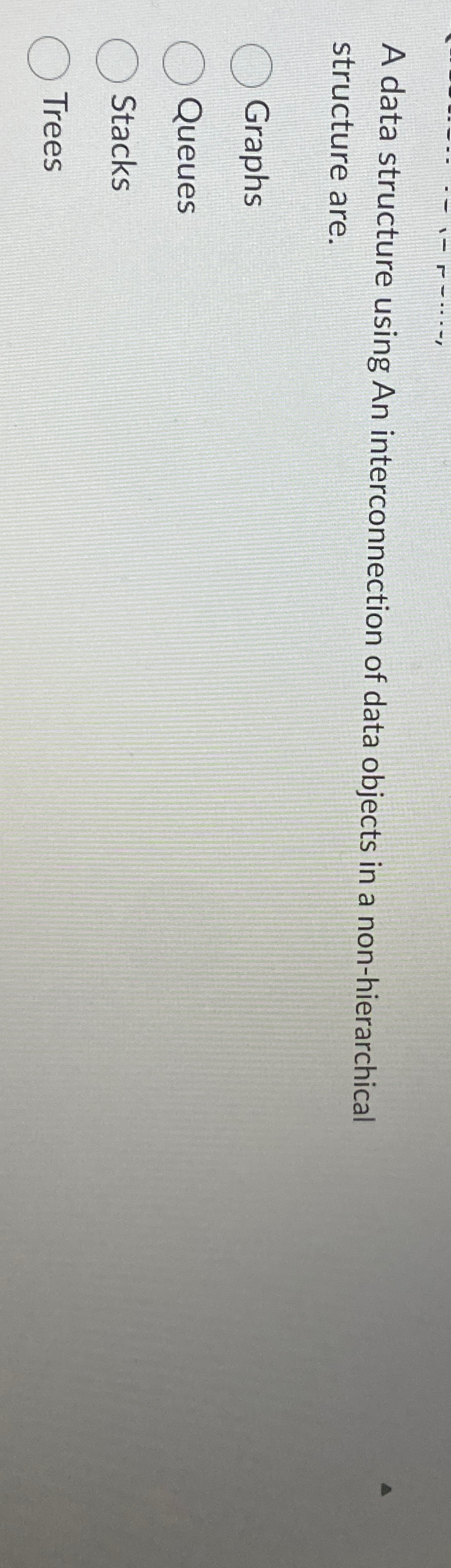 A data structure using An interconnection of data