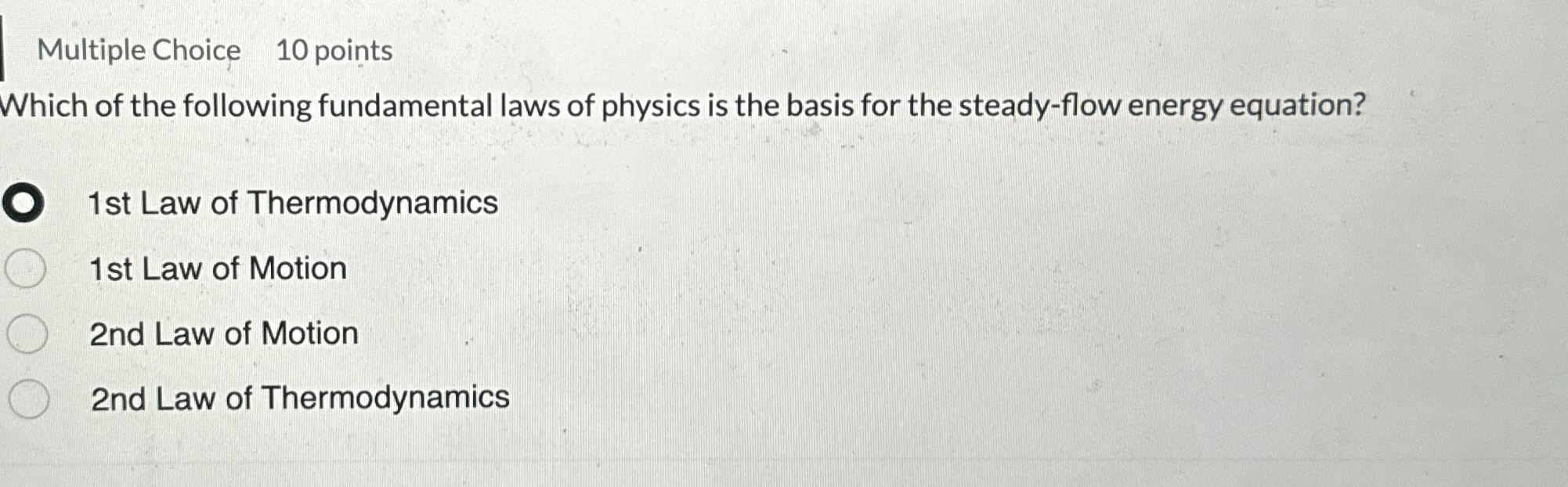 Multiple Choice 1 0 points Which of the following