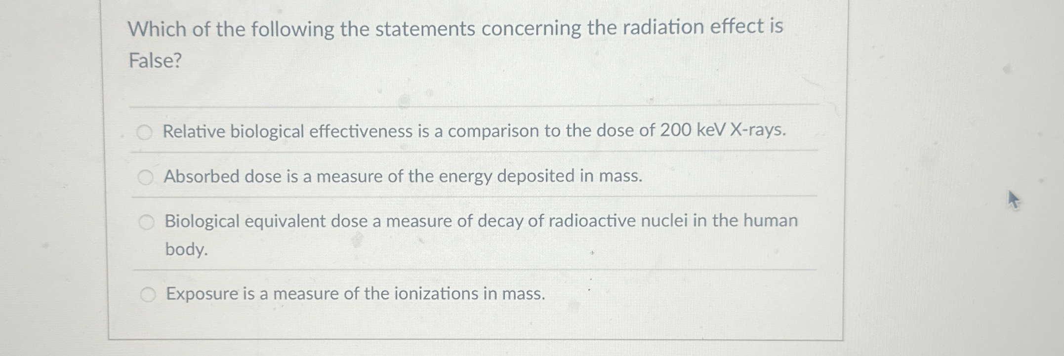 Which of the following the statements concerning