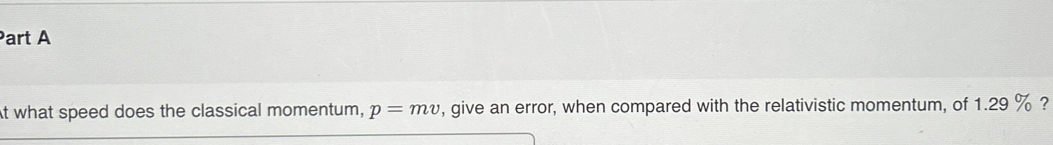 'art A at what speed does the classical momentum,