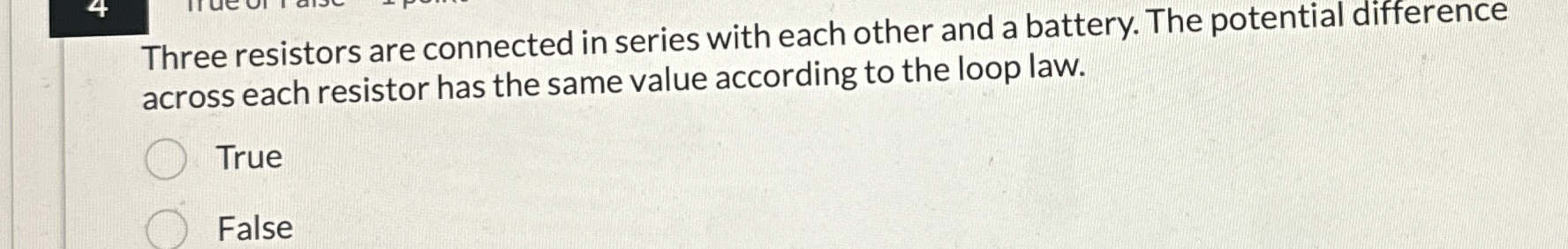 Three resistors are connected in series with each