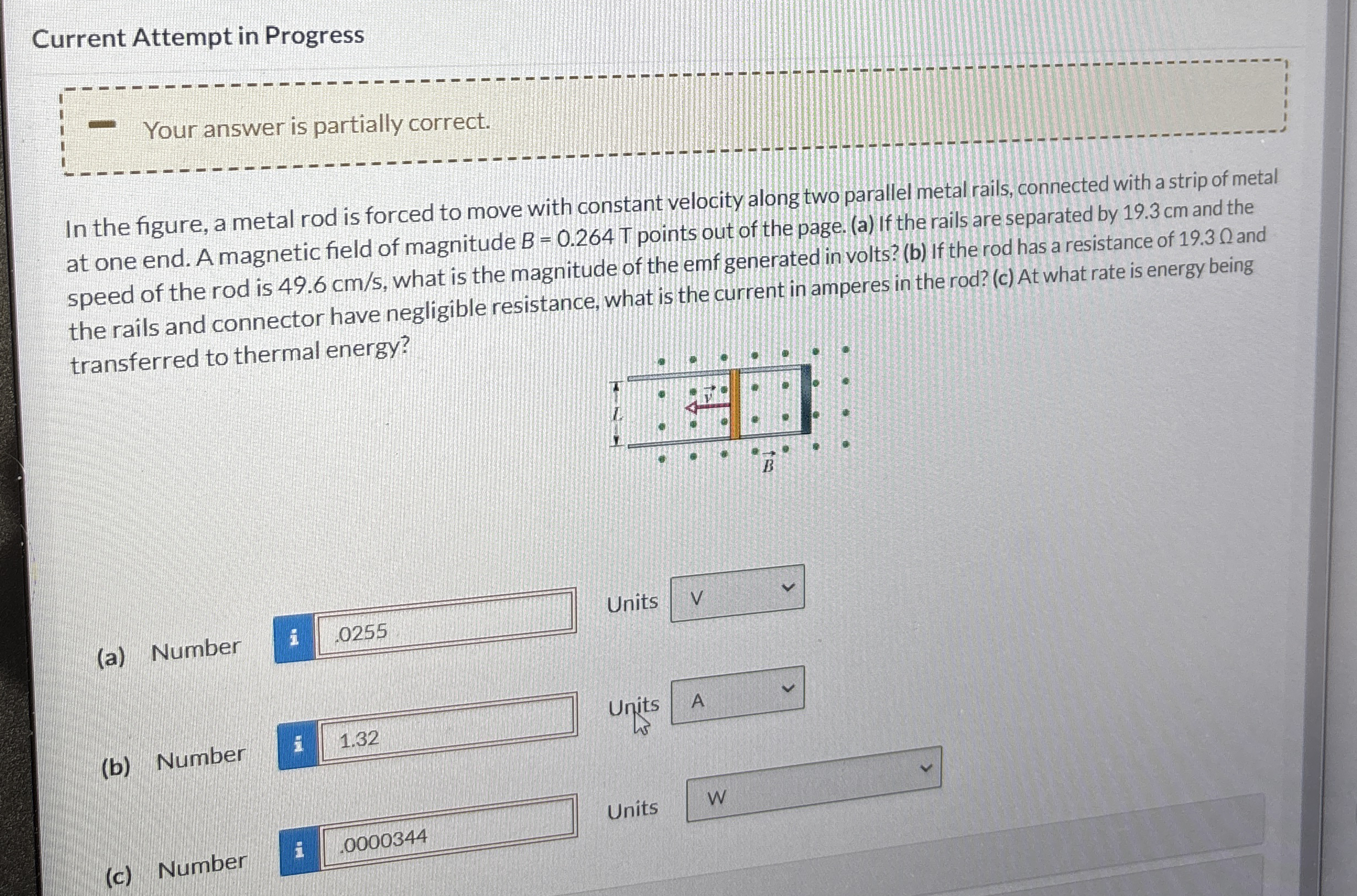 Current Attempt in Progress Your answer is