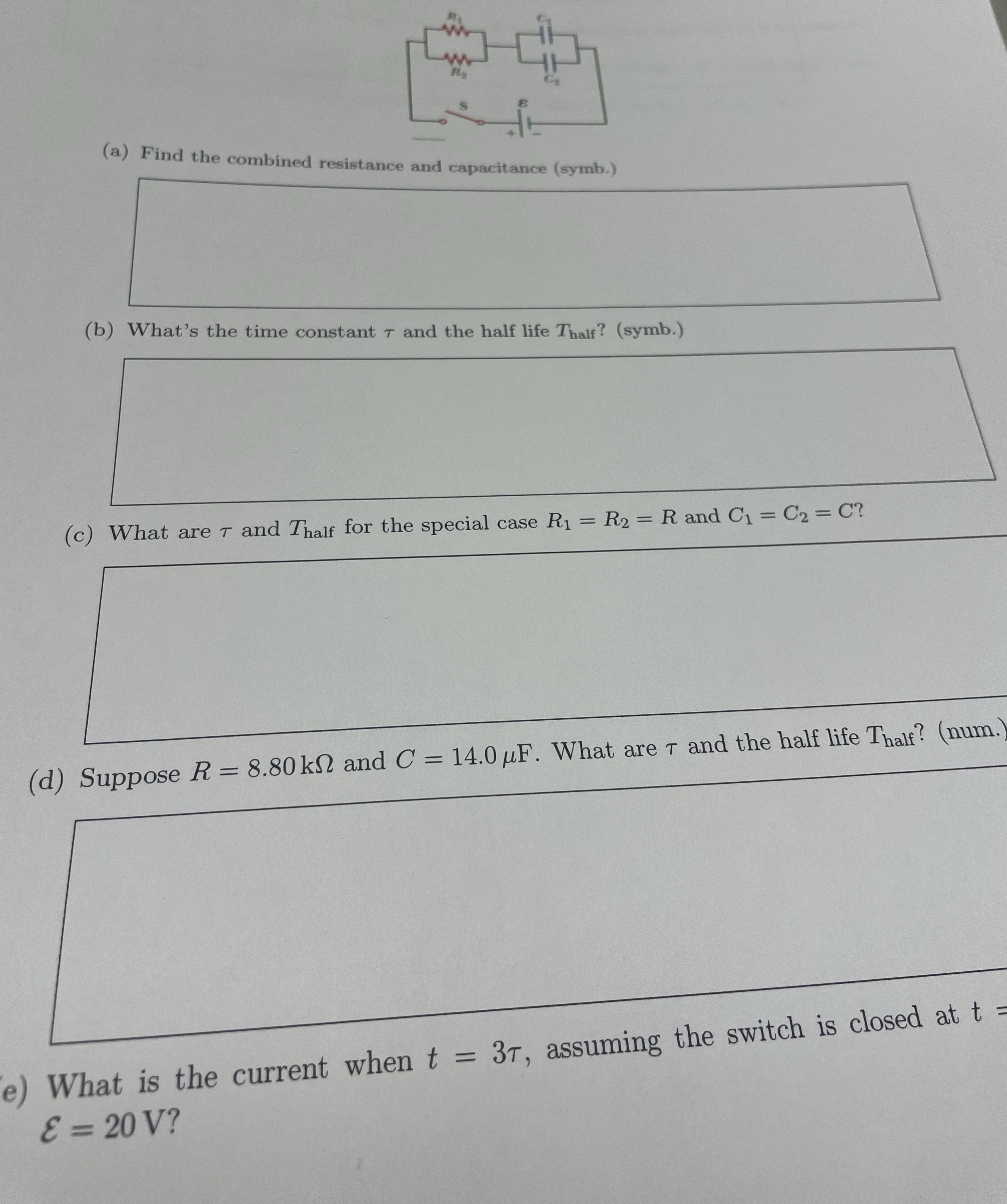 ( a ) Find the combined resistance and