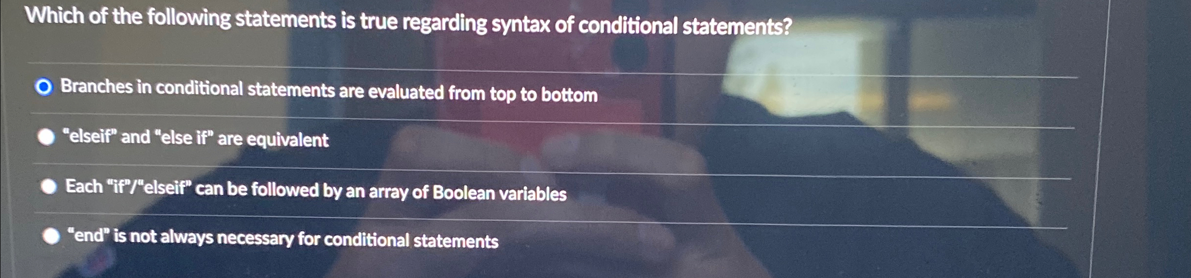 Which of the following statements is true