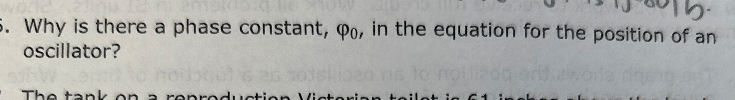 Why is there a phase constant, 0 , in the