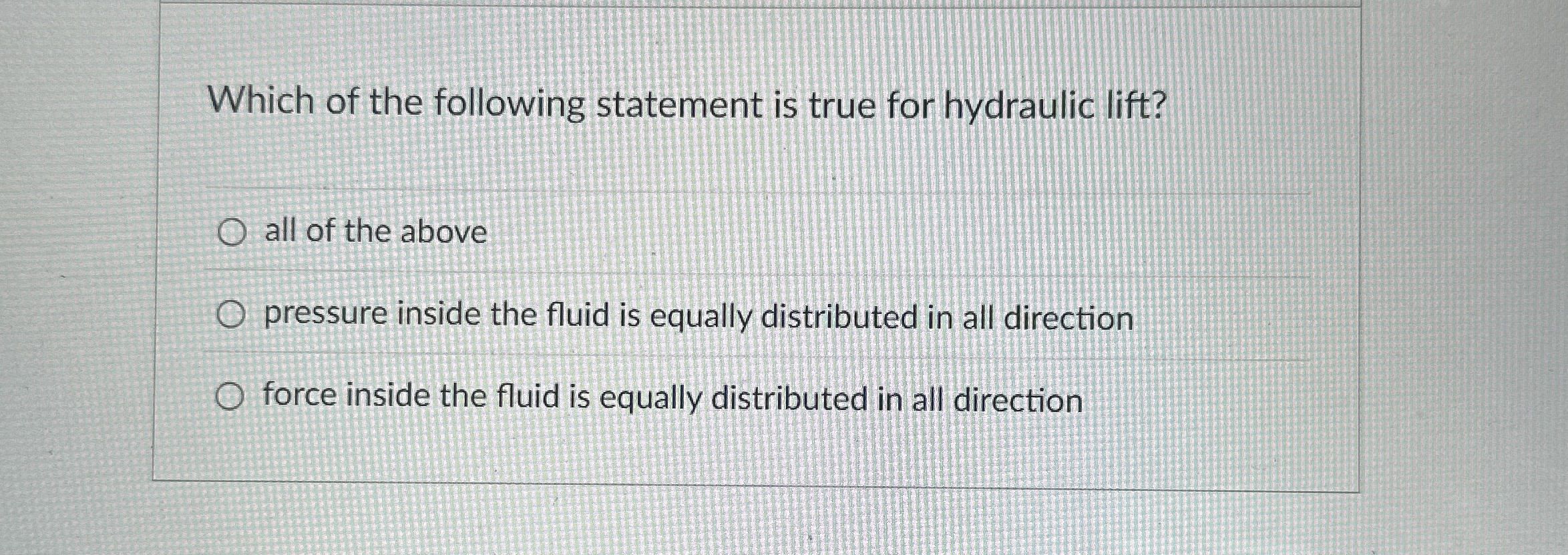 Which of the following statement is true for