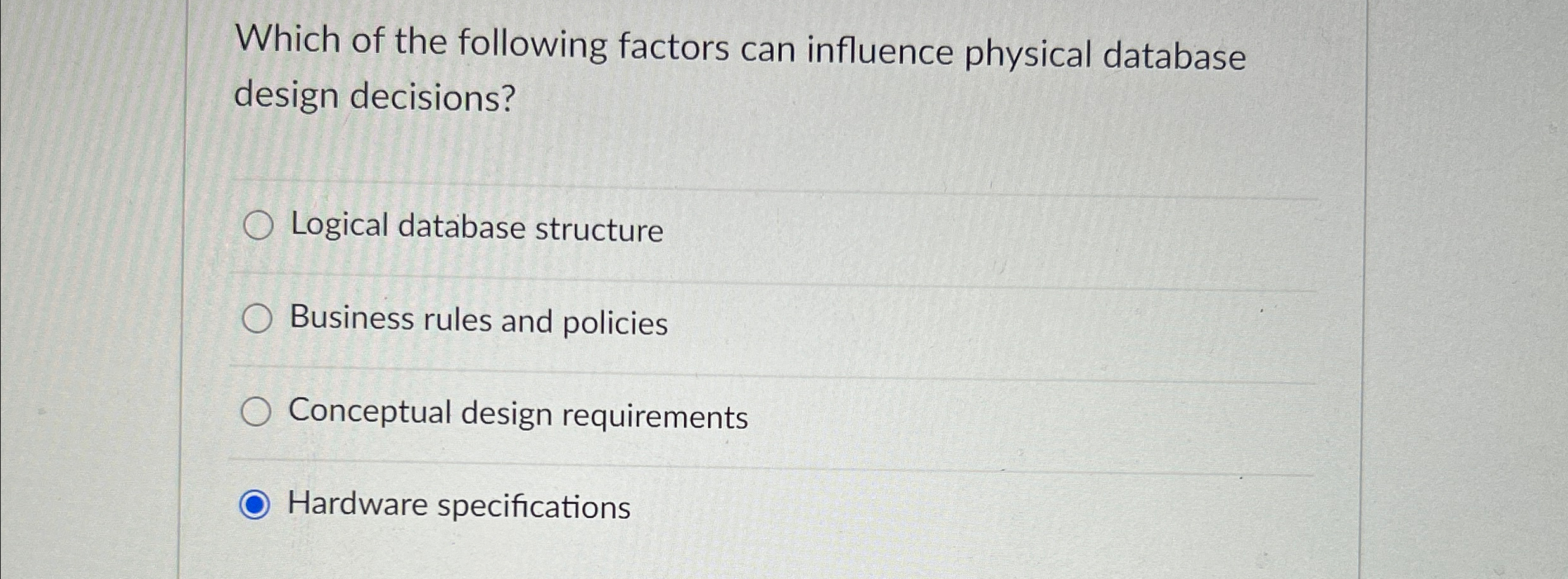 Which of the following factors can influence