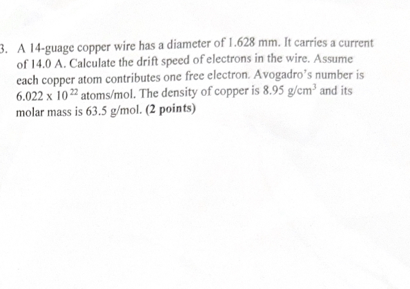 A 1 4 - guage copper wire has a diameter of 1 . 6