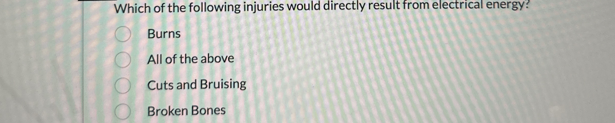 Which of the following injuries would directly