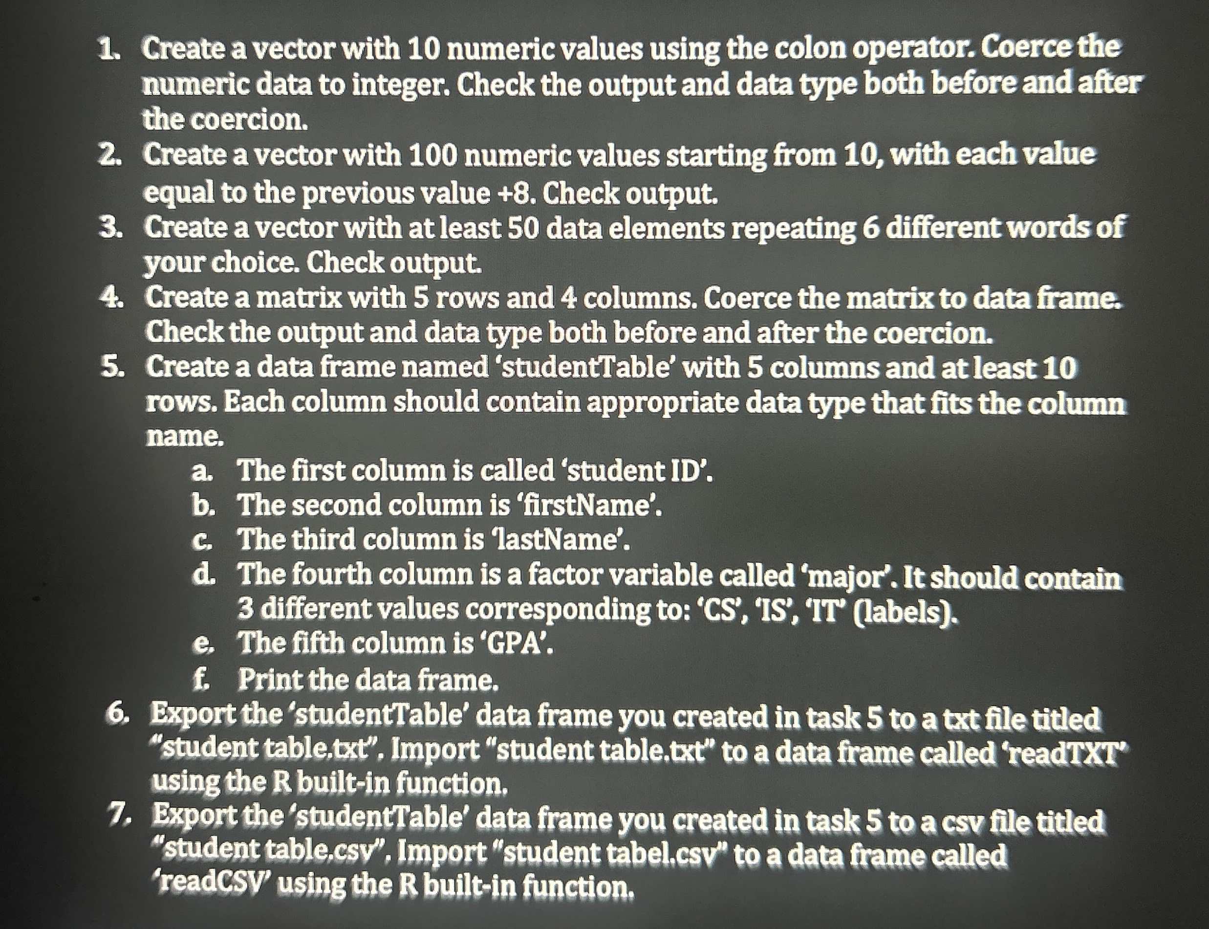 R script Create a vector with 1 0 numeric values